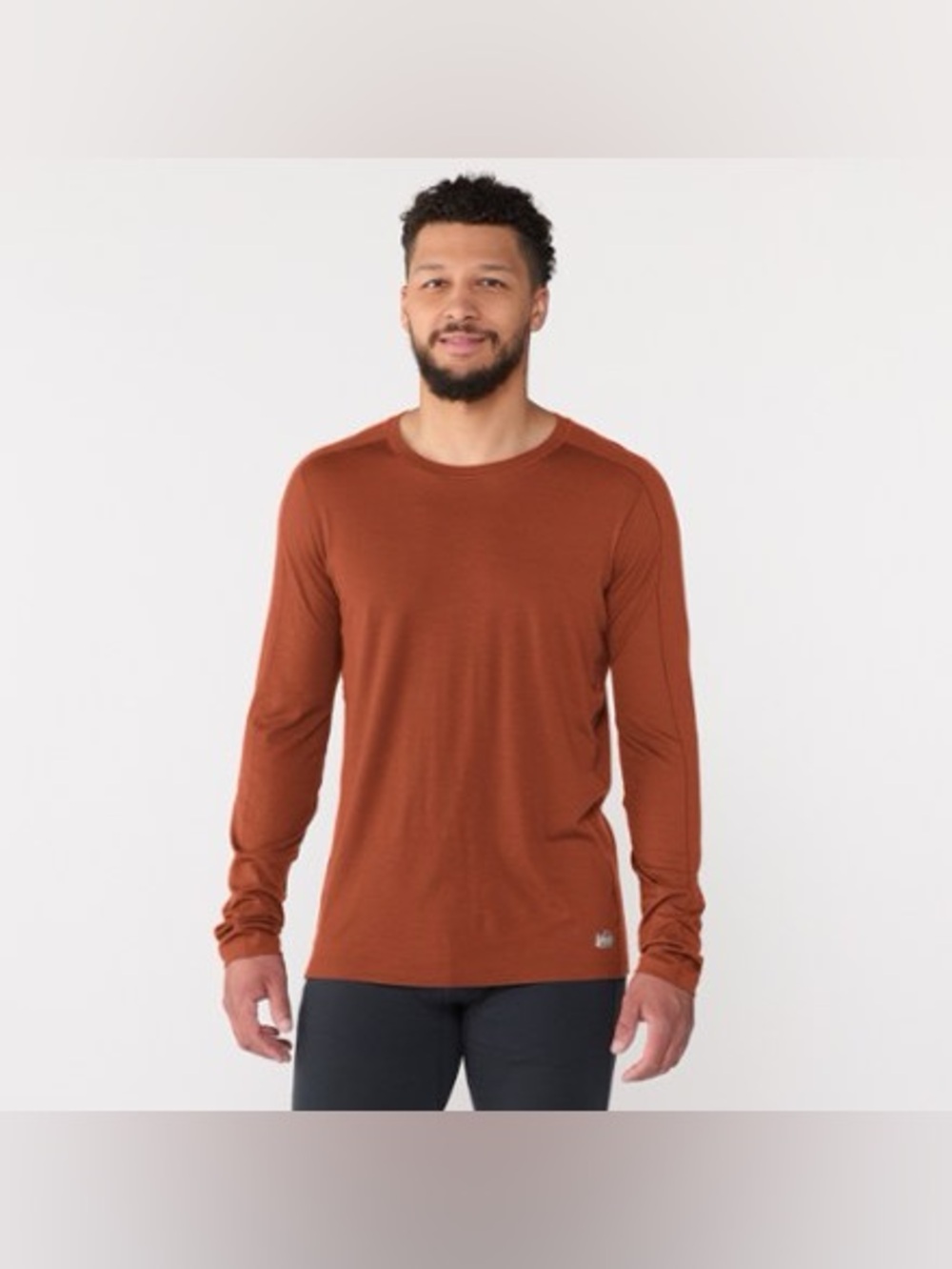 REI CO-OP Merino 185 Long-Sleeve Base Layer Top - MARMALADE COLOR Men's Sz XL